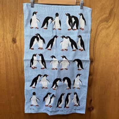 Penguin Parade By Unlster Linen Tea Towel 