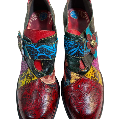  Vintage Handmade Women’s Multicoloured Shoes- Size 39