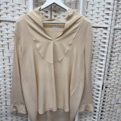 Scanlan Theodore Womens  Size 10 Blouse Nude 