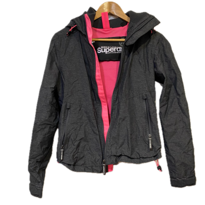 Superdry Sport Womens Jacket Size 10 Grey / Pink  