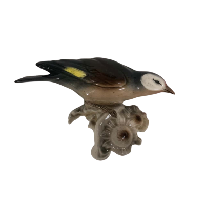 Hertwig Katzhutte  Porcelain Bird on Branch Ornament - Germany