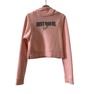 Nike Girls Crop Graphic Hoodie Jumper Just Do It - Size S