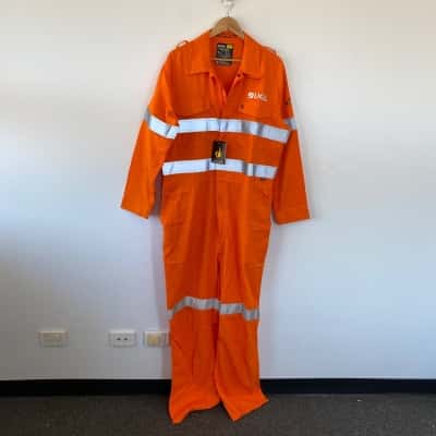 Bool Workwear FR Regular Weight PPE Category 2 Hi-Vis Coverall With Loxy Reflective Tape Size XL/97R