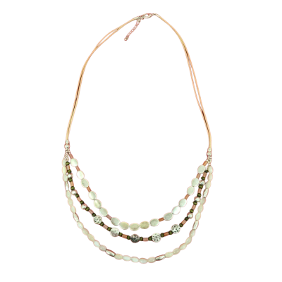  Womens Long 3 Strand Beaded Necklace