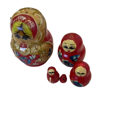 Babushka - Wooden Nesting Dolls Colourful 