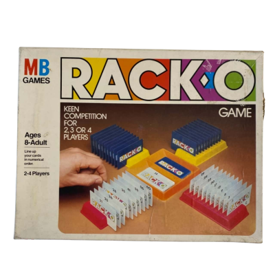 Vintage 1980 Milton Bradly Rack-O Card Game