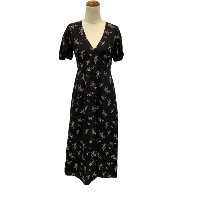 Dotti Women's  Size 6 Casual Dress Black / Floral 