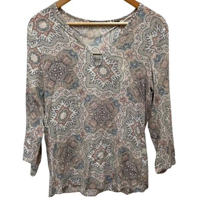 Esprit Patterned Long Sleeve Top Size 8