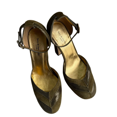 Terry De Havilland Block Heels Womens  Size 40 Green 
