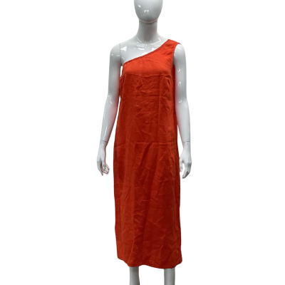 Assembly Label Size 12 One shoulder orange linen dress