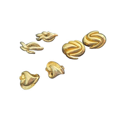 SALE 3 pairs of Clip-on Earrings