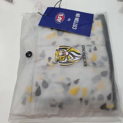 Cotton On AFL Richmond Kids Black  / White / Yellow  raincoat