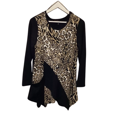 Caroline Morgan Womens  Size 10 Cocktail Dress Animal print / Black  