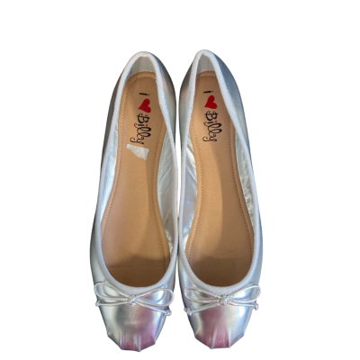 I love Billy Womens silver ballerinas shoes 