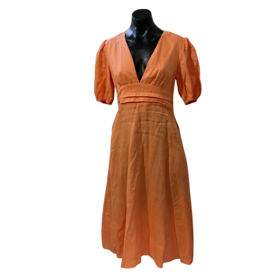 Linen lux  Womens  Size 8 Casual Dress Orange 