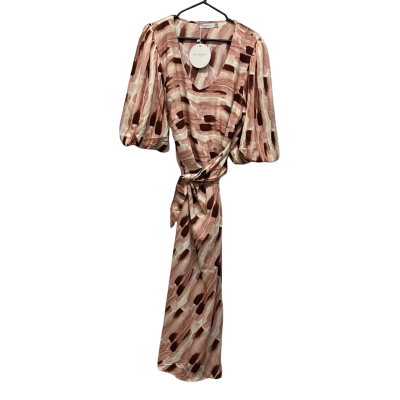  Womens  Size 18 Maxi Dress Brown / Multicoloured / Pink  