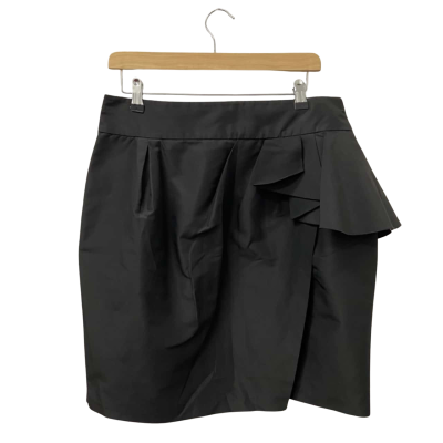 Cue Womens  Size 12 Midi Skirt Black  