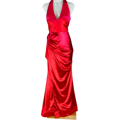 Bariano - Fuchsia Darling Plunging Gown (Size 12)