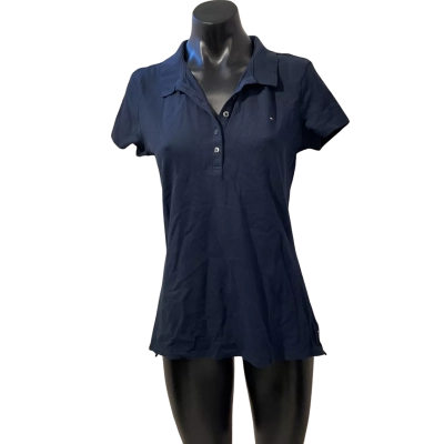 Tommy Hilfiger Womens  Size L Short Sleeve Top Navy Blue 