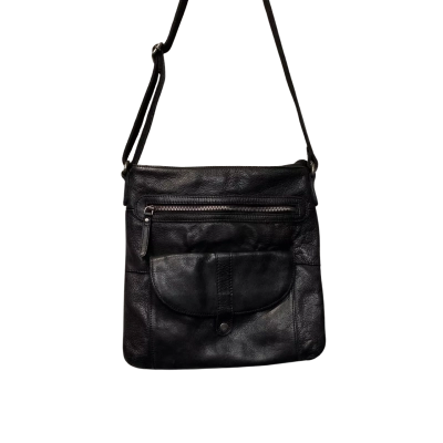  Womens Leather Handbag Black full grain