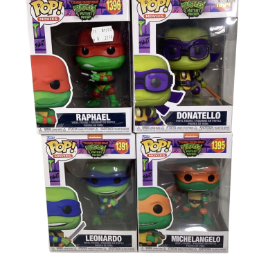 Funko Pop Teenage Mutant Ninja Turtles Mutant Mayhem 4 Turtle Set