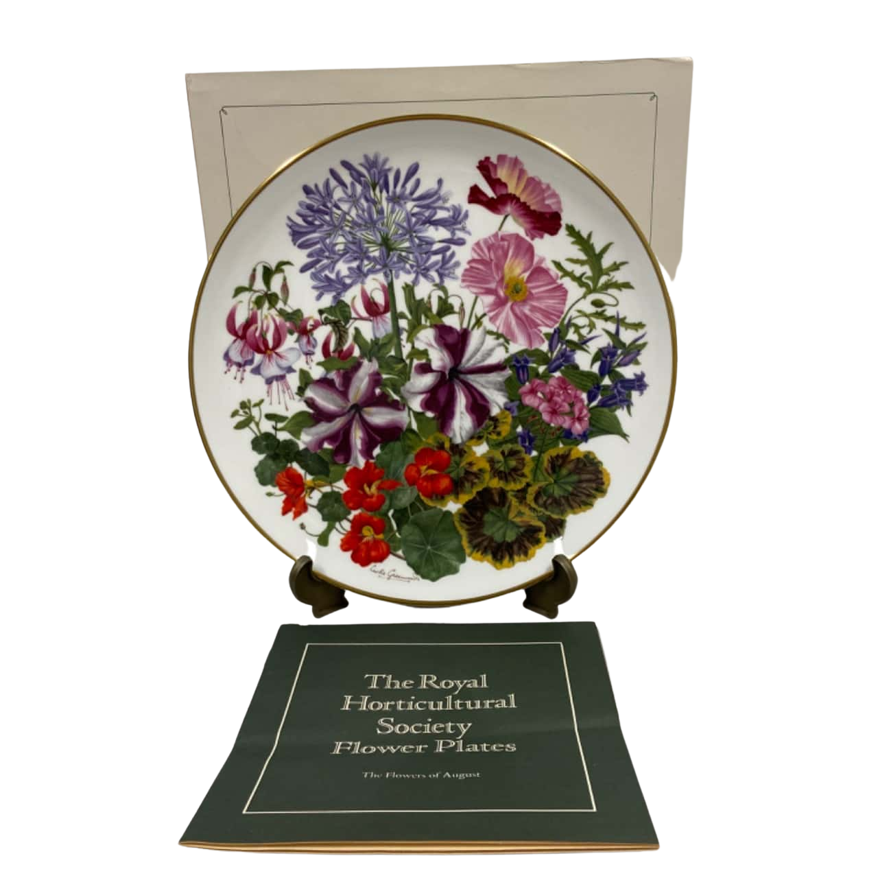The Franklin Mint The Flowers of the Year Plate Collection, August(s)