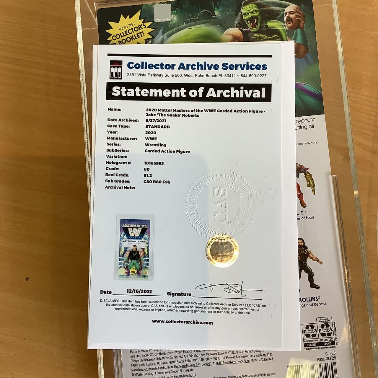 In Collectors case Jake 