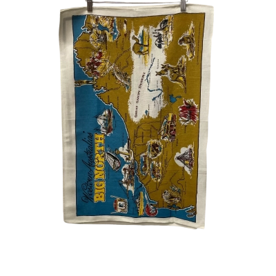 WA Australian maps tea towel 
