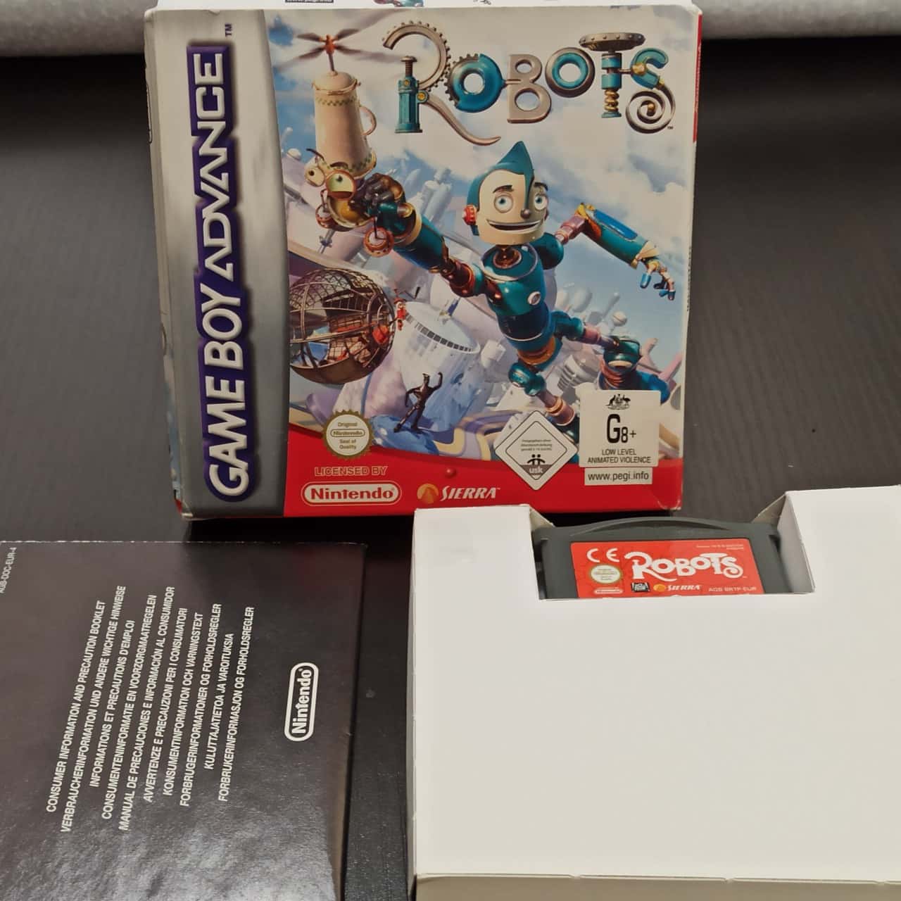 Nintendo Gameboy Advance Robots Game with box. No manual. (B8)(s)