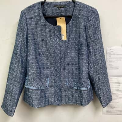 Liz Jordan Womens  Size 16 Winter Coat Blue 
