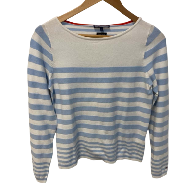 Tommy Hilfiger Long-Sleeve Shirt Size XS Blue / Striped / White 