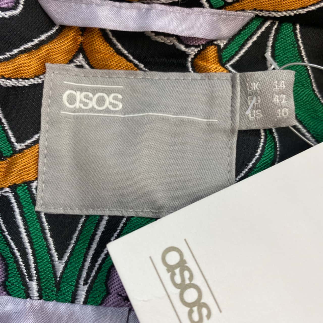ASOS Womens Size 14 Coat Button Up Multicoloured (s)