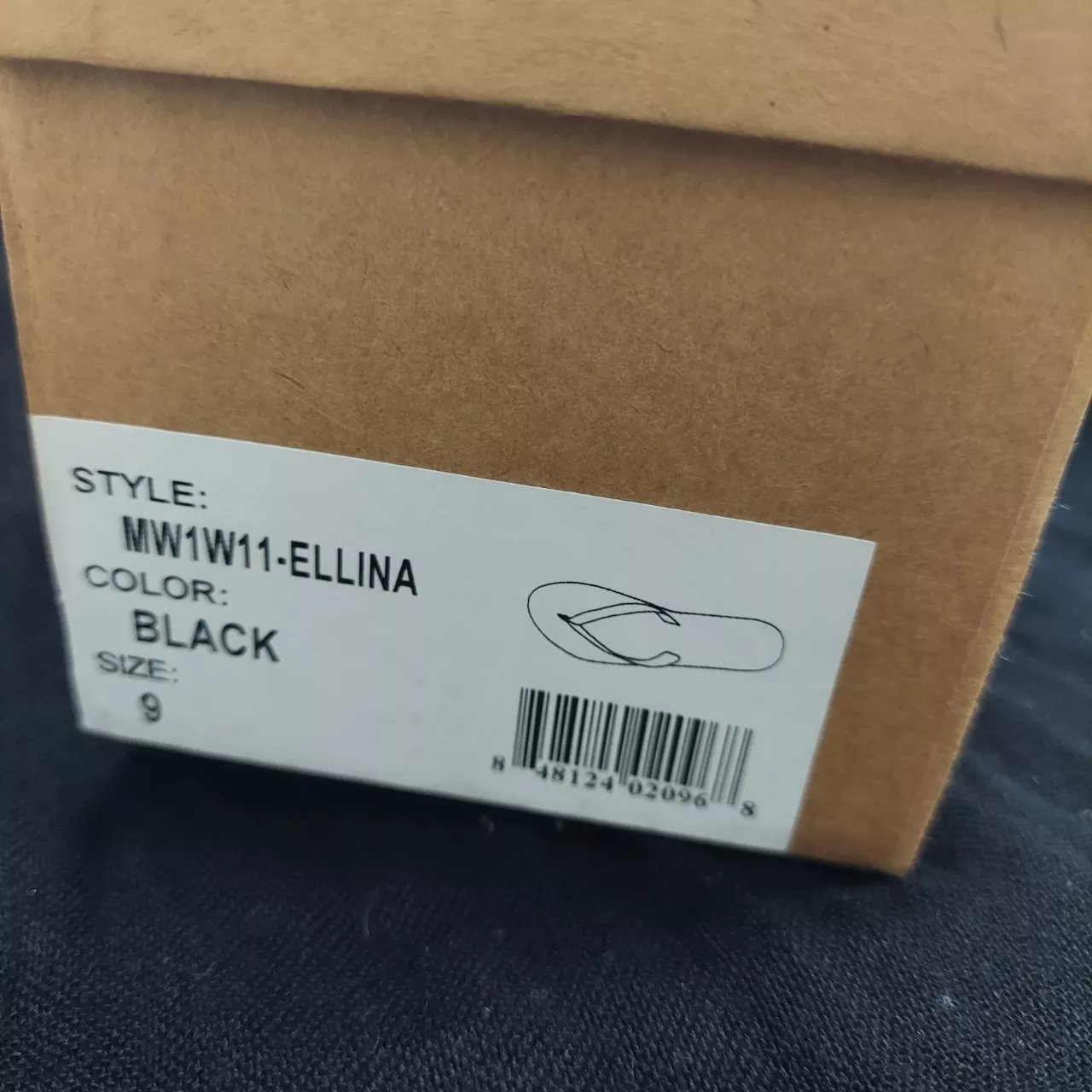 Hello Kitty Size 9 Black Thongs(s)