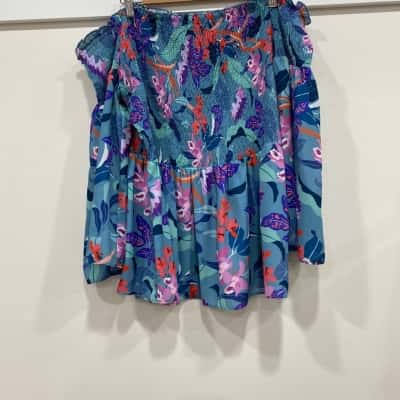 City Chic Womens  Size M Off-the-shoulder Top Floral / Multicoloured 