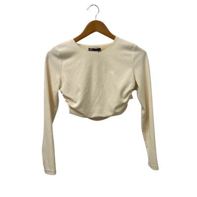 Zara Womens  Size XS Long Sleeve Top Cream 