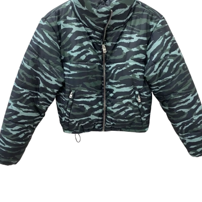 Lorna Jane Womens  Size S Cropped Jacket / Puffer Jacket Green 