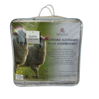 Kirkton House Queen Reversible Australian Wool Blanket