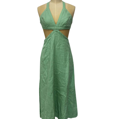 Kookai Womens  Size 12 Maxi Dress Green 
