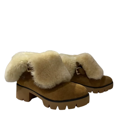 UGG Womens  Size 36 Platform Boots Brown / Cream 