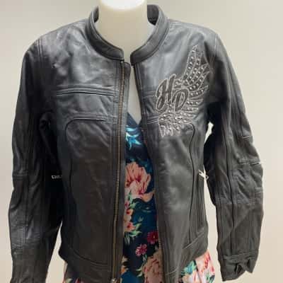  Womens  Size S Biker Jacket Black  