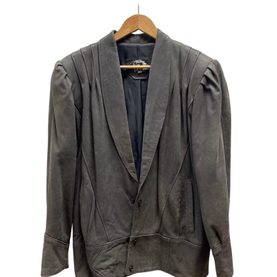Valina  Womens  Size L Grey Leather Jacket