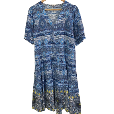 Loobies Story Size 14 Blue / White / Yellow Dress