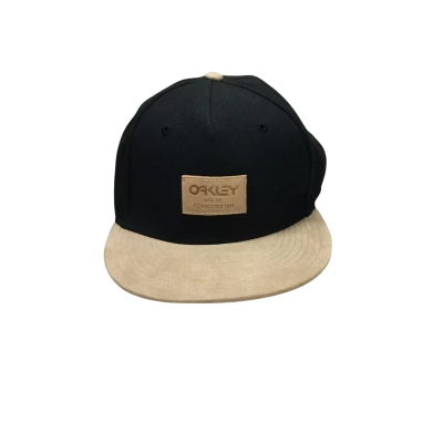 Oakley Men’s Repo X Black & Tan Flat Brim SnapBack Cap - New