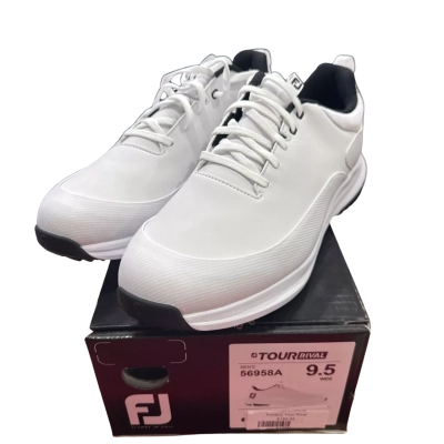 TourRival Mens  Size 9.5 Wide Golf Shoes White