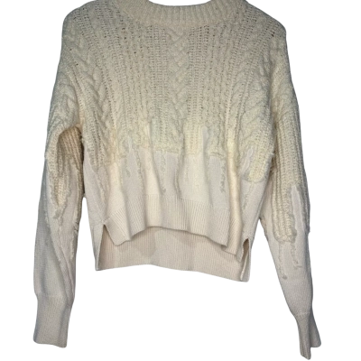 LA LIGNE Allan cable knit wool blend ivory sweather size xs RRP $735