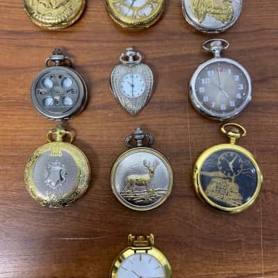 ***NOT TESTED*** collection of 10 gold and silver toned pocket watches 