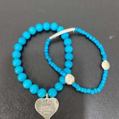 Cat Hammill Womens Bracelets Blue Semi-Precious 