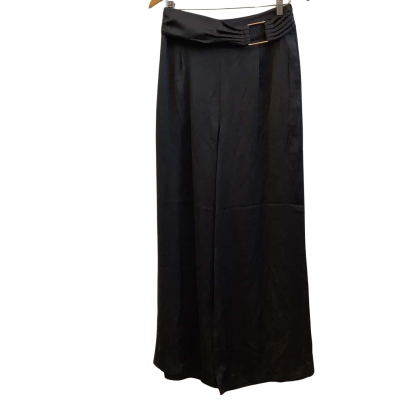 Brand New Forever New Womens  Size 10 Adriana Satin Wide Leg Pants Black