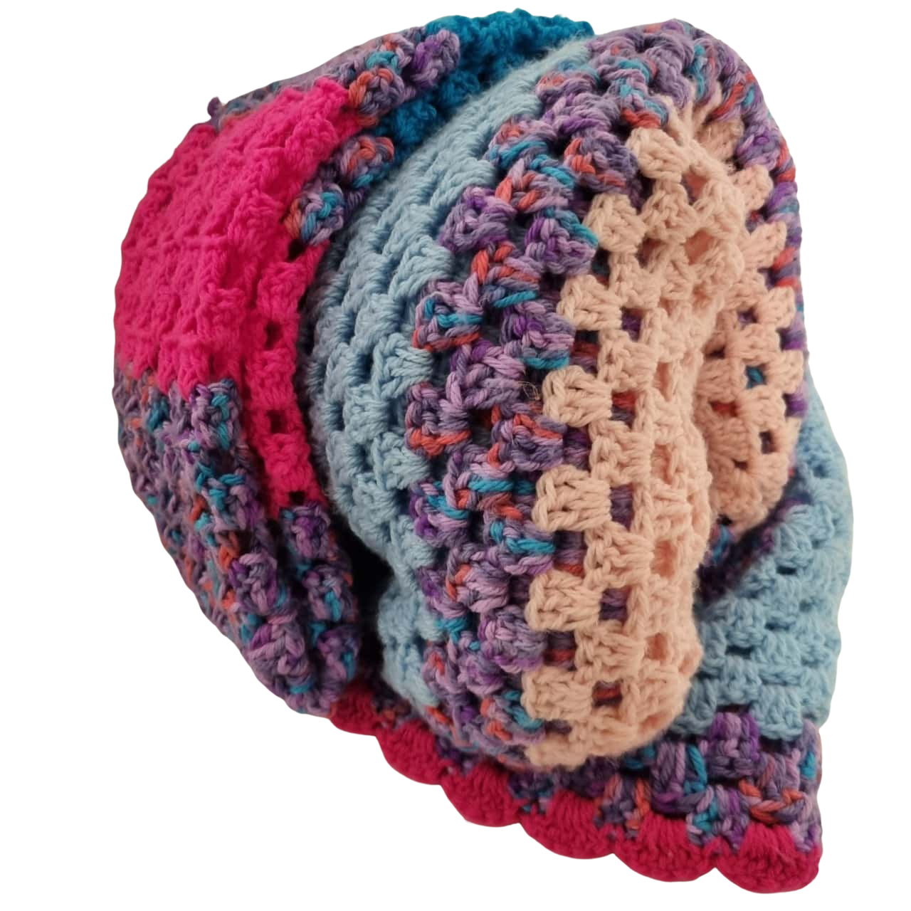 Each stitich crochetted with love. Large wool cot blanket(s)