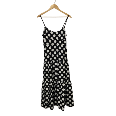 Sheike Womens  Size 10 Shoestring Strap Dress Polka Dot 